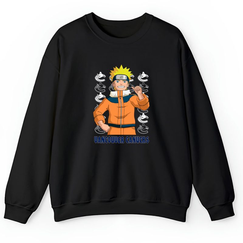 Naruto X Dragon Ball X Vancouver Canucks Team X NHL X Hockey Fan Unisex Sweatshirt TAS4791