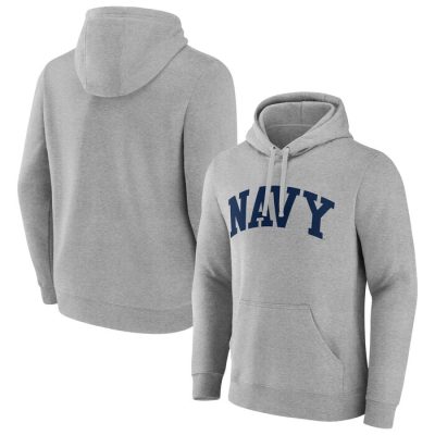 Navy Midshipmen Basic Arch Pullover Hoodie - Gray