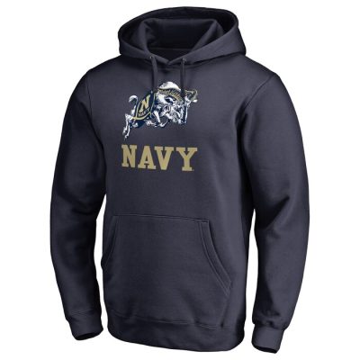 Navy Midshipmen Team Lockup Pullover Hoodie - Navy
