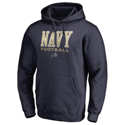 Navy Midshipmen True Sport Football Pullover Hoodie - Navy