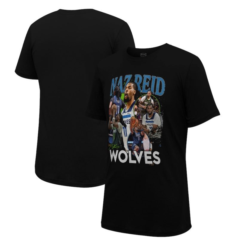 Naz Reid Minnesota Timberwolves Stadium Essentials Unisex Crossroads T-Shirt - Black