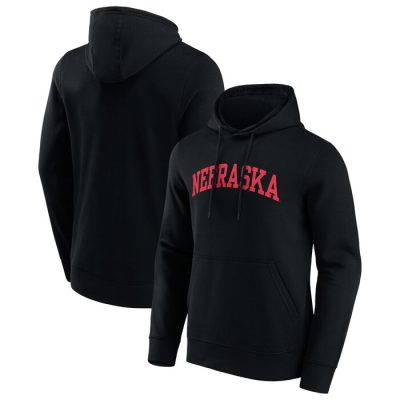 Nebraska Huskers Basic Arch Team Pullover Hoodie - Black