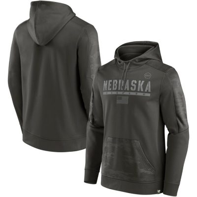 Nebraska Huskers OHT Military Appreciation Guardian Pullover Hoodie - Olive