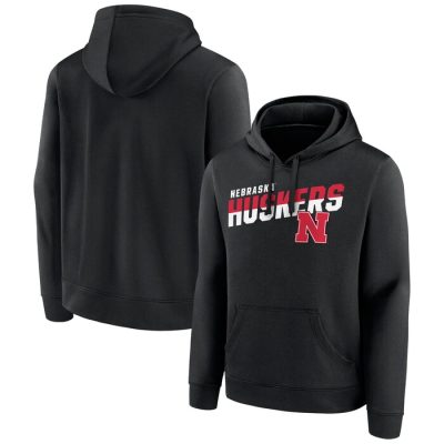 Nebraska Huskers Quick Slant Pullover Hoodie - Black