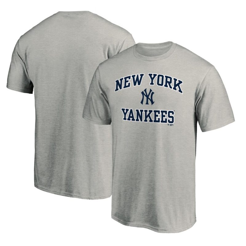 New York Yankees Heart & Soul Unisex T-Shirt - Heathered Gray