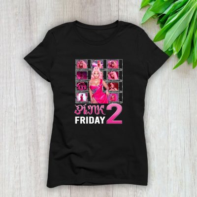 Nicki Minaj Iconic Pink Friday 2 World Tour Lady T-Shirt Women Tee For Fans TLT1897