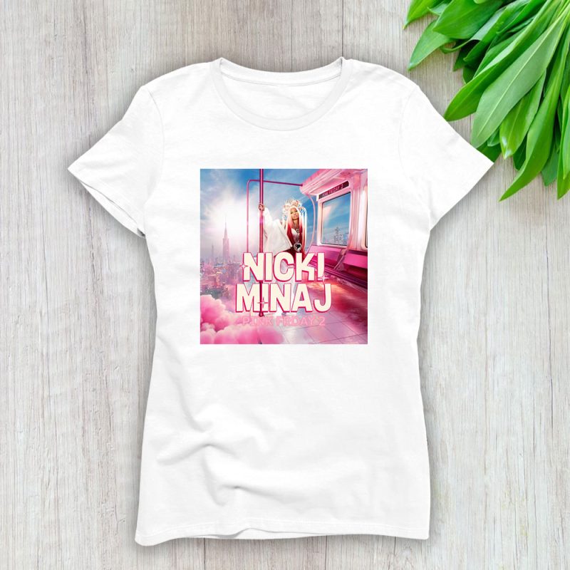 Nicki Minaj Iconic Pink Friday 2 World Tour Lady T-Shirt Women Tee For Fans TLT1904