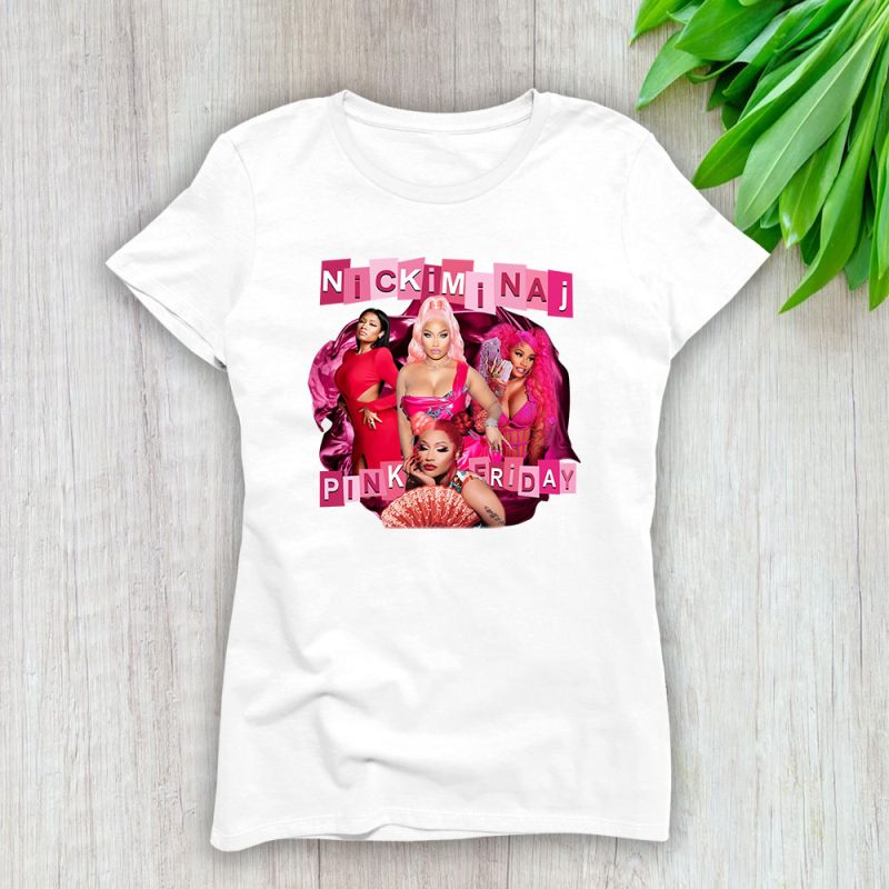 Nicki Minaj Iconic Pink Friday 2 World Tour Lady T-Shirt Women Tee For Fans TLT1906