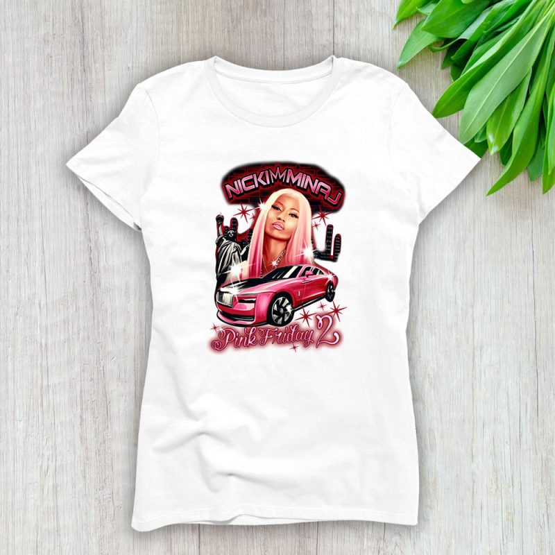 Nicki Minaj Pink Friday 2 World Tour Lady T-Shirt Women Tee For Fans TLT1899