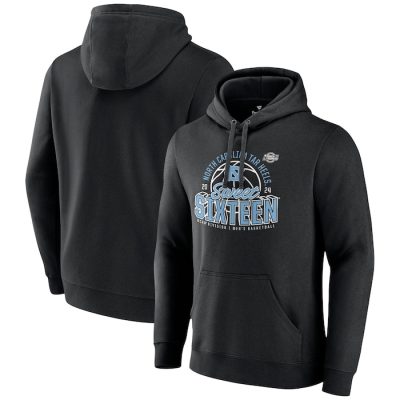 North Carolina Tar Heels 2024 NCAA Basketball Tournament March Madness Sweet Sixteen Defensive Stance Pullover Hoodie- Black