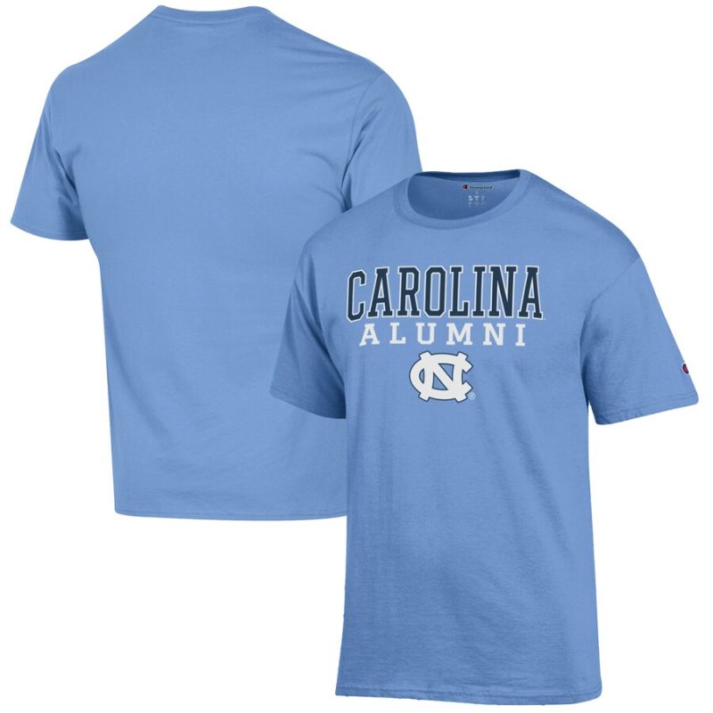 North Carolina Tar Heels Champion Alumni Logo Stack T-Shirt - Carolina Blue