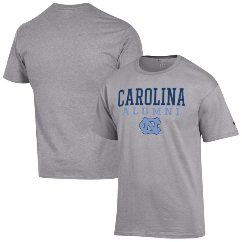 North Carolina Tar Heels Champion Alumni Logo Stack T-Shirt - Gray