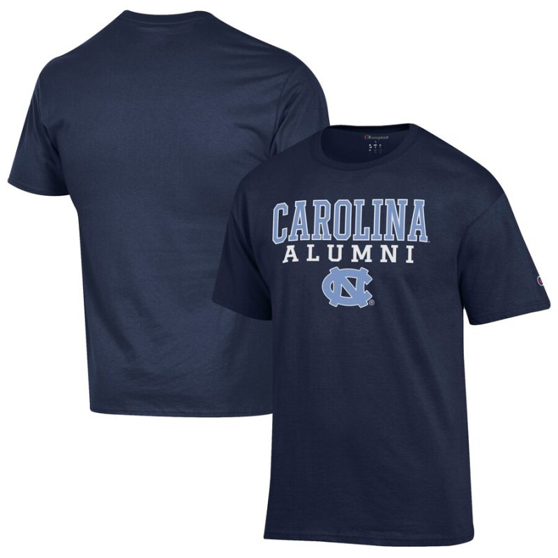 North Carolina Tar Heels Champion Alumni Logo Stack T-Shirt - Navy