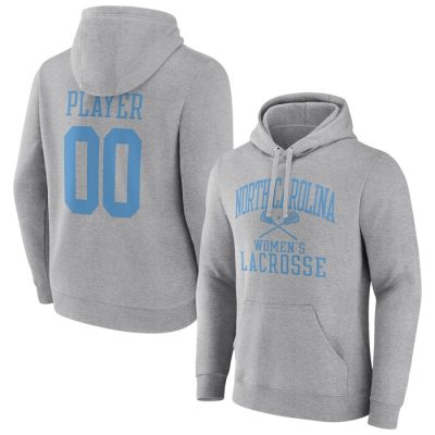 North Carolina Tar Heels Lacrosse Pick-A-Player NIL Gameday Tradition Pullover Hoodie- Gray