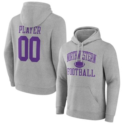 Northwestern Wildcats Football Pick-A-Player NIL Gameday Tradition Pullover Hoodie - Gray