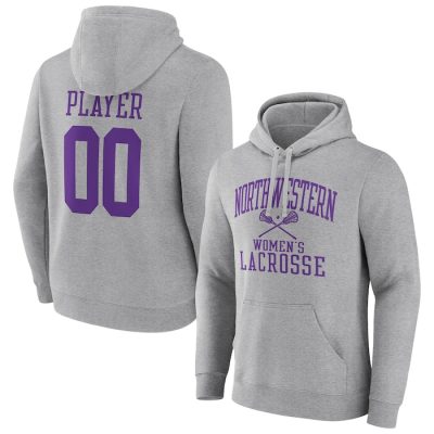 Northwestern Wildcats Lacrosse Pick-A-Player NIL Gameday Tradition Pullover Hoodie- Gray