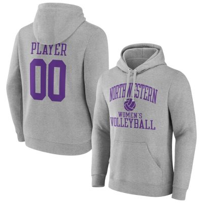 Northwestern Wildcats Volleyball Pick-A-Player NIL Gameday Tradition Pullover Hoodie - Gray