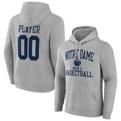 Notre Dame Fighting Irish Basketball Pick-A-Player NIL Gameday Tradition Pullover Hoodie - Gray
