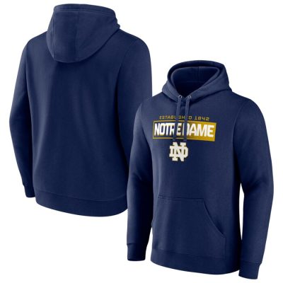 Notre Dame Fighting Irish Down The Field Pullover Hoodie - Navy
