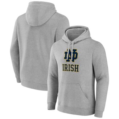Notre Dame Fighting Irish Logo Pullover Hoodie - Gray
