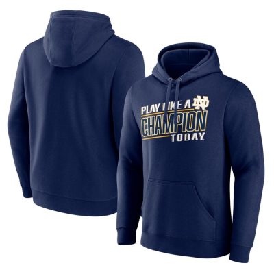 Notre Dame Fighting Irish Play Like A Champion Today Pullover Hoodie - Navy