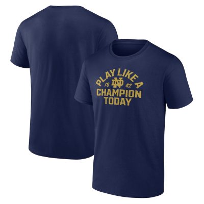 Notre Dame Fighting Irish Play Like a Champion Today Arched T-Shirt - Navy