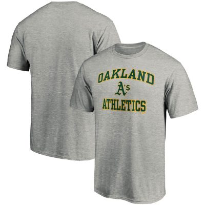 Oakland Athletics Heart & Soul Unisex T-Shirt - Heathered Gray