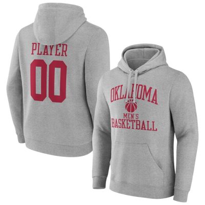 Oklahoma Sooners Basketball Pick-A-Player NIL Gameday Tradition Pullover Hoodie - Gray