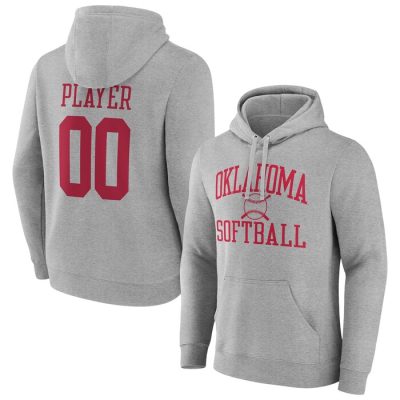 Oklahoma Sooners Softball Pick-A-Player NIL Gameday Tradition Pullover Hoodie - Gray