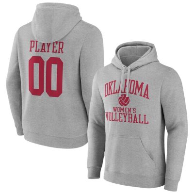 Oklahoma Sooners Volleyball Pick-A-Player NIL Gameday Tradition Pullover Hoodie - Gray
