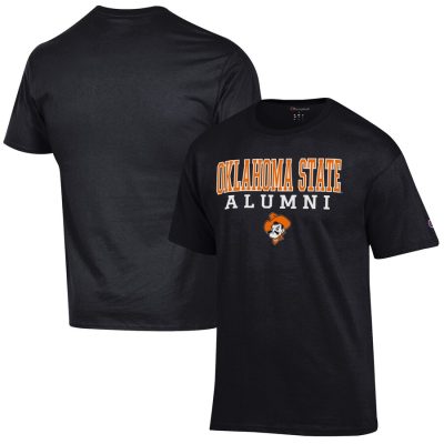 Oklahoma State Cowboys Champion Alumni Logo Stack T-Shirt - Black