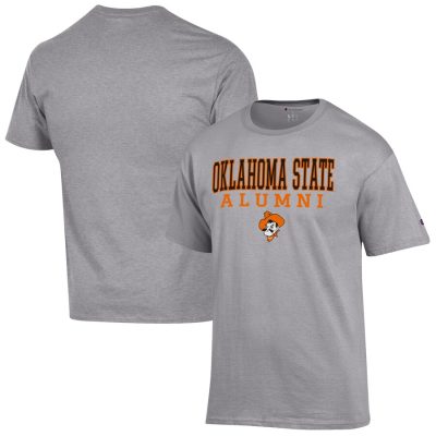 Oklahoma State Cowboys Champion Alumni Logo Stack T-Shirt - Gray