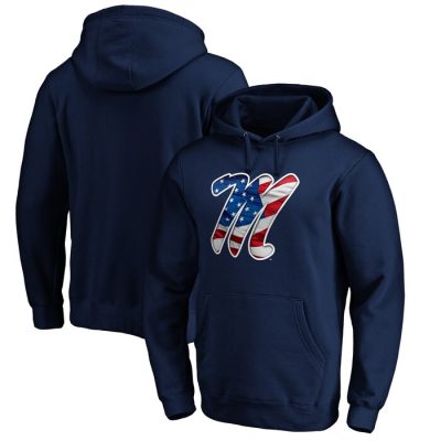 Ole Miss Rebels Banner Wave Pullover Hoodie - Navy