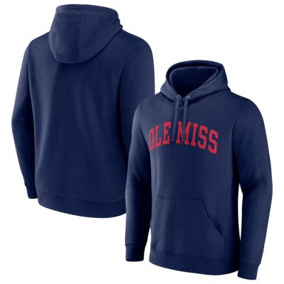 Ole Miss Rebels Basic Arch Pullover Hoodie - Navy