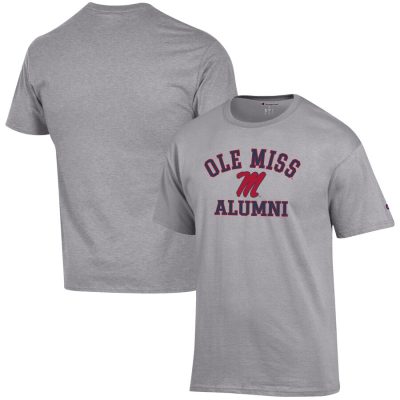 Ole Miss Rebels Champion Alumni Logo T-Shirt - Gray