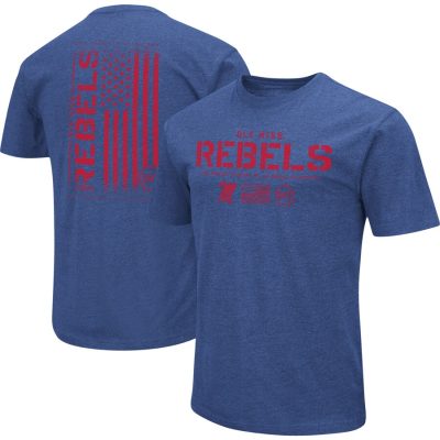 Ole Miss Rebels Colosseum OHT Military Appreciation Flag 2.0 T-Shirt - Royal