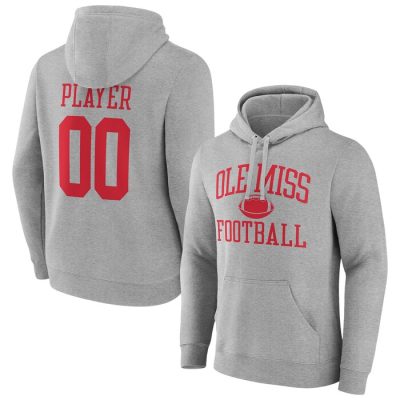 Ole Miss Rebels Football Pick-A-Player NIL Gameday Tradition Pullover Hoodie - Gray