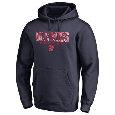 Ole Miss Rebels True Sport Soccer Pullover Hoodie - Navy