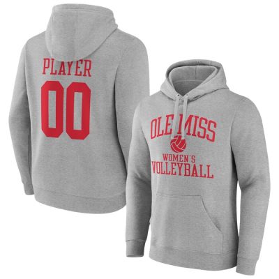 Ole Miss Rebels Volleyball Pick-A-Player NIL Gameday Tradition Pullover Hoodie - Gray