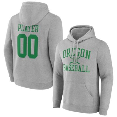 Oregon Ducks Baseball Pick-A-Player NIL Gameday Tradition Pullover Hoodie - Gray