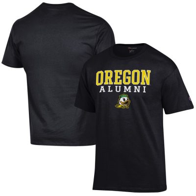 Oregon Ducks Champion Alumni Logo Stack T-Shirt - Black