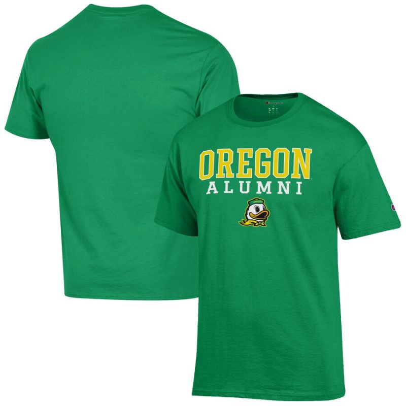 Oregon Ducks Champion Alumni Logo Stack T-Shirt - Green