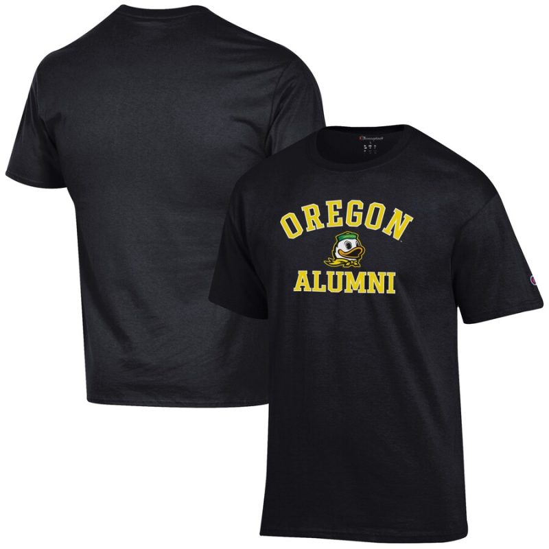 Oregon Ducks Champion Alumni Logo T-Shirt - Black