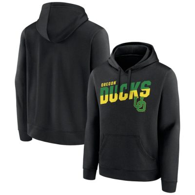 Oregon Ducks Quick Slant Pullover Hoodie - Black