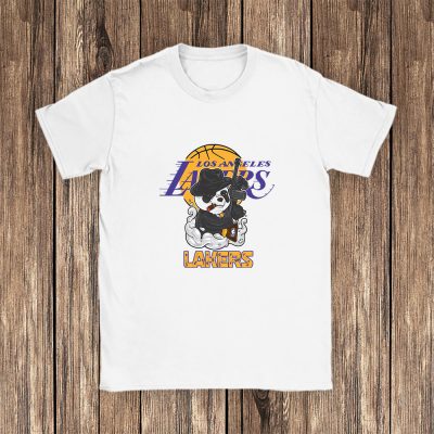 Panda X Po X Los Angeles Lakers Team X NBA X Basketball Unisex T-Shirt Cotton Tee TAT4441
