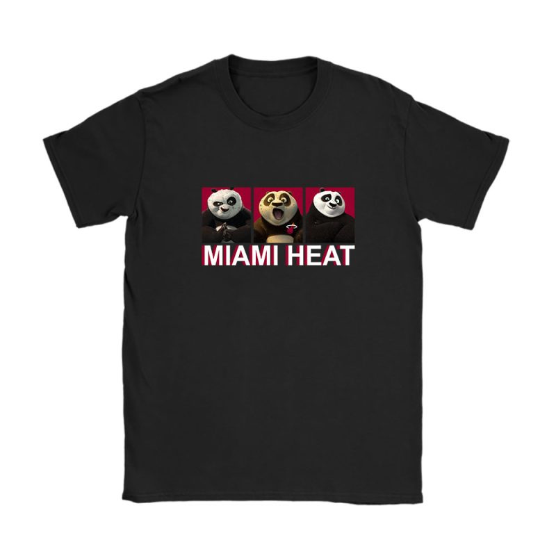 Panda X Po X Miami Heat Team X NBA X Basketball Unisex T-Shirt Cotton Tee TAT3992
