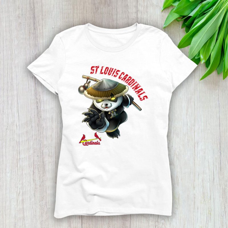 Panda X Po X St Louis Cardinals Team X MLB X Baseball Fans Lady T-Shirt Women Tee For Fans TLT3407