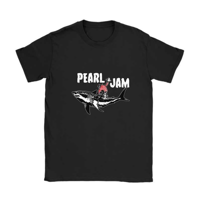 Pearl Jam Shark Cowboy Unisex T-Shirt Cotton Tee TAT3889