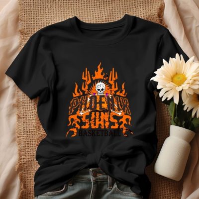 Phoenix Suns Basketball Skeleton Unisex T-Shirt IPP2699