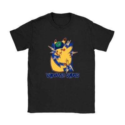 Pikachu X Vancouver Canucks Team X NHL X Hockey Fan Unisex T-Shirt Cotton Tee TAT3223